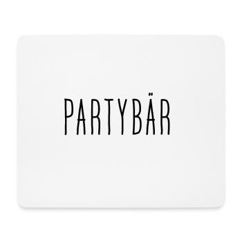 Partybär Party Bär Bärchen Disco Mann Geschenkidee - Mousepad (Querformat) - Weiß - Vorne