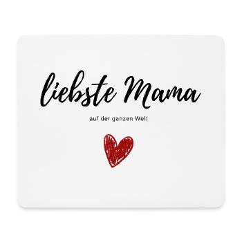 dearest mom around the world - Heart Mother's Day - Mouse Pad (horizontal) - white - Front
