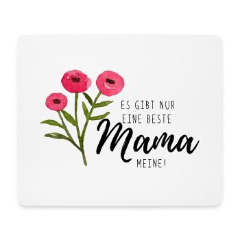 Only a best mom, MINE. Ranunculus Flowers Mom - Mouse Pad (horizontal) - white - Front