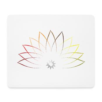 Colorful Lotus Flower - Meditation Zen - Mouse Pad (horizontal) - white - Front