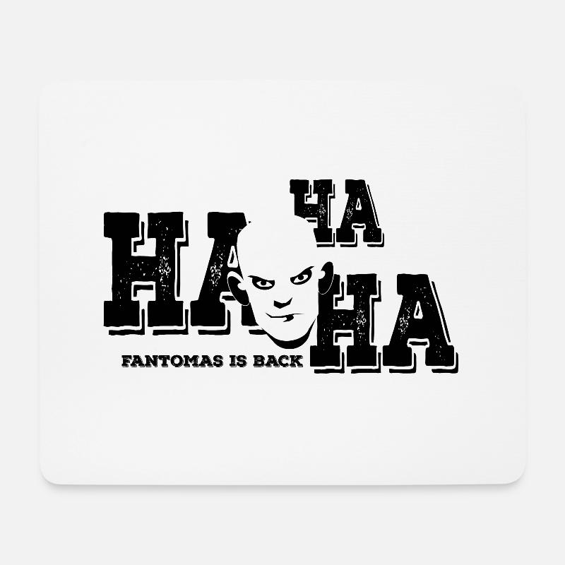 Ha ha ha! Fantomas (schwarz) - Mousepad (Querformat) - Weiß