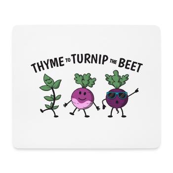 Thymian, um das Rüben-Geschenk zu rüben - Mousepad (Querformat) - Weiß - Vorne