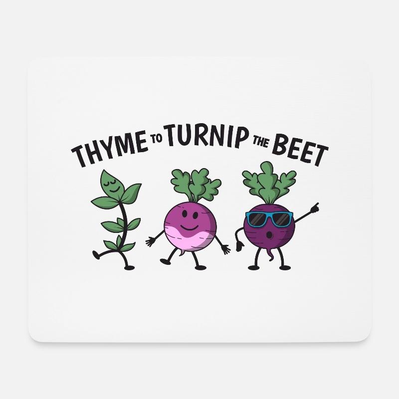 Thymian, um das Rüben-Geschenk zu rüben - Mousepad (Querformat) - Weiß