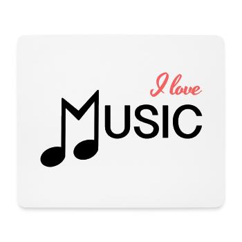 Music notes gift singing instrument love - Mouse Pad (horizontal) - white - Front