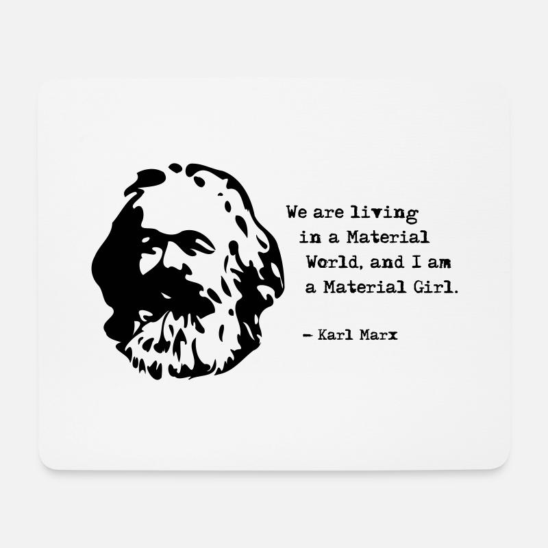 Lustiger Spruch von Karl Marx, Kommunismus - Mousepad (Querformat) - Weiß