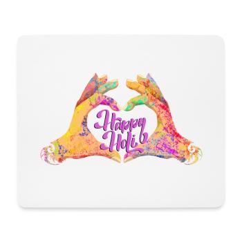 India Happy Holi Festival - Heart Hands 1 - Mousepad (Querformat) - Weiß - Vorne