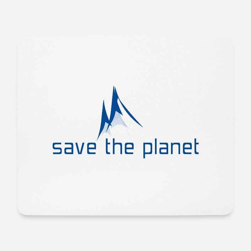 save the Planet - Mousepad (Querformat) - Weiß