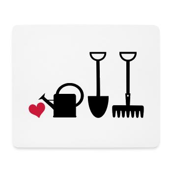 Gärtnerherz2 - Mouse Pad (horizontal) - white - Front