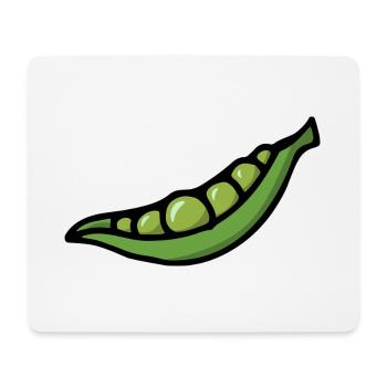 Peas Pois pois - Haricot vert - Tapis de souris (format paysage) - blanc - Devant