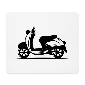 Mofa - Motorroller - Moped - Mousepad (Querformat) - Weiß - Vorne