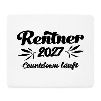 Rentner 2027 Countdown läuft Rente 2027 Ruhestand - Mousepad (Querformat) - Weiß - Vorne
