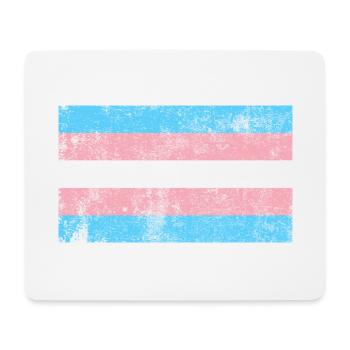 Transgender Flag Grunge Vintage Retro - Mouse Pad (horizontal) - white - Front