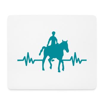 Heartbeat - Étalon Cheval Jument Ross Equestrian - Tapis de souris (format paysage) - blanc - Devant