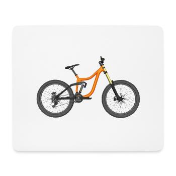 Downhill Bike, Mountain Bike, Bicycle - Mouse Pad (horizontal) - white - Front