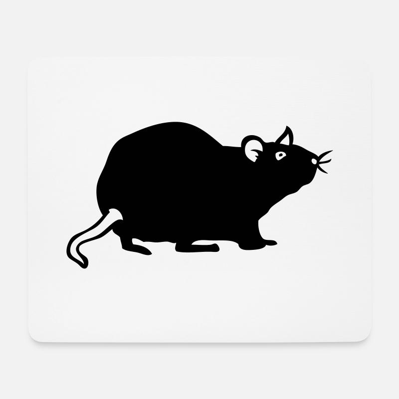 Ratte - Mousepad (Querformat) - Weiß