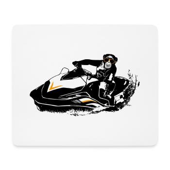 Jet Ski - Chimpanzé - Singe - Tapis de souris (format paysage) - blanc - Devant