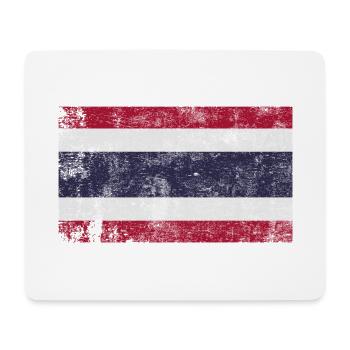 Drapeau Thaïlande Drapeau Grunge Rétro Vintage - Tapis de souris (format paysage) - blanc - Devant