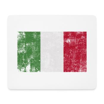 Flagge Italien Fahne Grunge Retro Vintage - Mousepad (Querformat) - Weiß - Vorne