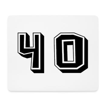 40. 40 YEARS. 40th ANNIVERSARY. 40TH ANNIVERSARY. - Mouse Pad (horizontal) - white - Front