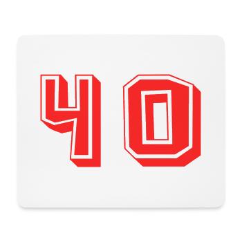 40. 40 YEARS. 40th ANNIVERSARY. 40 YEARS ANNIVERSARY. - Mouse Pad (horizontal) - white - Front
