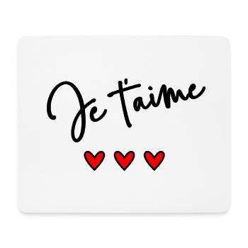 NUR LIEBE. LIEBE. ICH LIEBE DICH. HERZ. ALLES GUTE ZUM GEBURTSTAG. - Mousepad (Querformat) - Weiß - Vorne