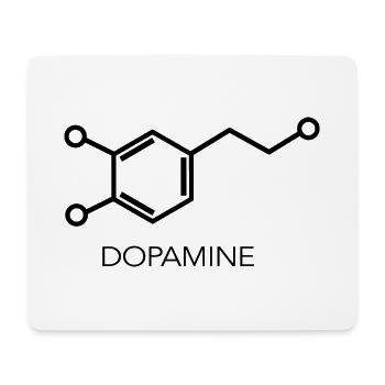 Dopaminmolekül-Minimalistisches Wissenschaftsdesign - Mousepad (Querformat) - Weiß - Vorne