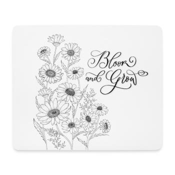 Blumen Dekor mit viel Platz für deinen Text - Mousepad (Querformat) - Weiß - Vorne