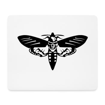 butterfly head of death - Mouse Pad (horizontal) - white - Front