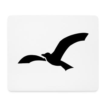 Seagull simple silhouette - Mouse Pad (horizontal) - white - Front