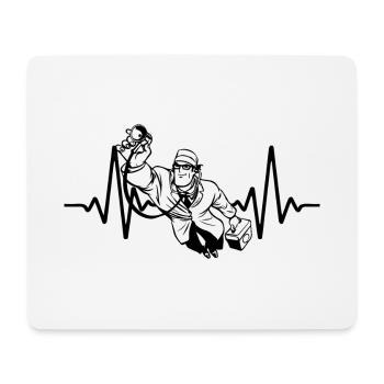 Herzschlag Doktor Arzt Notarzt Krankenpflegerin - Mousepad (Querformat) - Weiß - Vorne