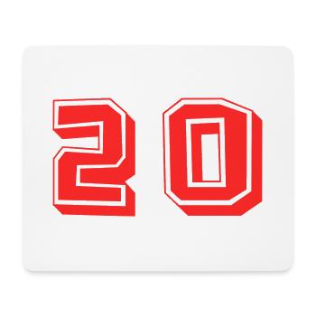 20. 20 ANS. 20e ANNIVERSAIRE. ANNIVERSAIRE 20 ANS. - Tapis de souris (format paysage) - blanc - Devant