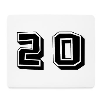 20. 20 ANS. 20e ANNIVERSAIRE. ANNIVERSAIRE 20 ANS. - Tapis de souris (format paysage) - blanc - Devant