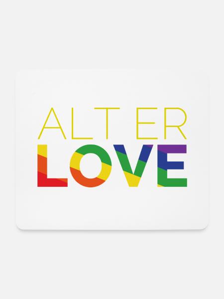 Alt er Love | SKAM | LGBT | Pride - Mousepad (Querformat) - Weiß