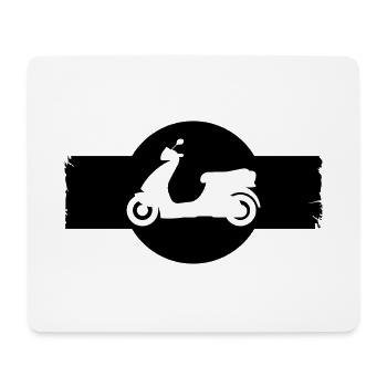 Mofa - Motorroller - Moped - Mousepad (Querformat) - Weiß - Vorne