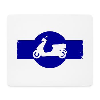 Mofa - Motorroller - Moped - Mousepad (Querformat) - Weiß - Vorne