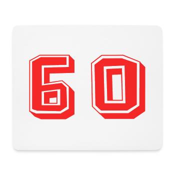 60. 60 ANS. 60e ANNIVERSAIRE. ANNIVERSAIRE 60 ANS. - Tapis de souris (format paysage) - blanc - Devant