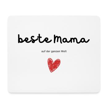 best mom in the whole world gift - heart - Mouse Pad (horizontal) - white - Front