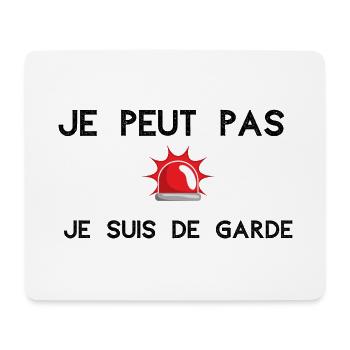 pompier - Tapis de souris (format paysage) - blanc - Devant