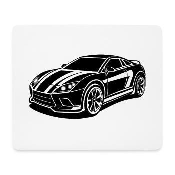 Voiture de sport - Tapis de souris (format paysage) - blanc - Devant