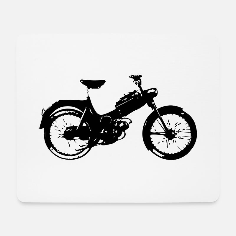 Mofa Puch 50 Vintage Moped Motorfahrrad Geschenk - Mousepad (Querformat) - Weiß