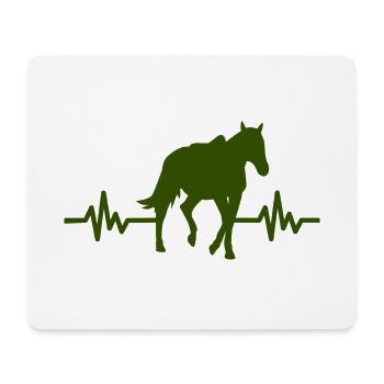 Heartbeat - Étalon Cheval Jument Ross Equestrian - Tapis de souris (format paysage) - blanc - Devant