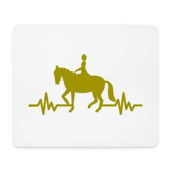 Heartbeat - Étalon Cheval Jument Ross Polo - Tapis de souris (format paysage) - blanc - Devant