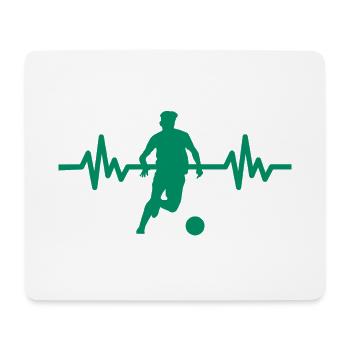 Herzschlag - Soccer / Sportverein Kicker Fußball - Mouse Pad (horizontal) - white - Front
