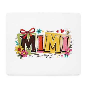 Mimi Granny Flowers Gift Retro Grandma - Mouse Pad (horizontal) - white - Front