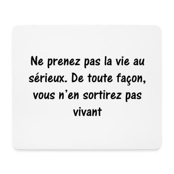 quote humor - Mouse Pad (horizontal) - white - Front