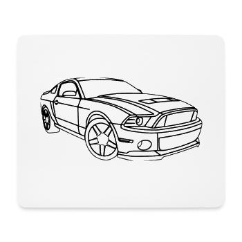 voiture de sport - Tapis de souris (format paysage) - blanc - Devant