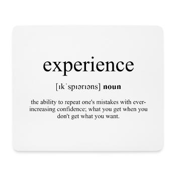 Experience | Erfahrung Definition Dictionary - Mousepad (Querformat) - Weiß - Vorne