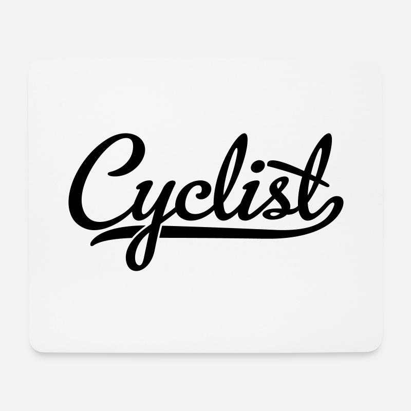 Cyclist - Mousepad (Querformat) - Weiß