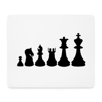 piece echecs jeu roi reine tours cavali - Tapis de souris (format paysage) - blanc - Devant