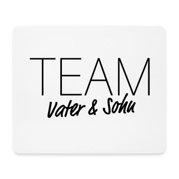 TEAM Vater & Sohn – Papa Vatertag Kind - Mousepad (Querformat) - Weiß - Vorne